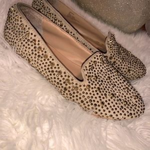 Steve Madden flats/loafers - gold studded
